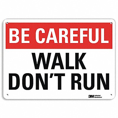 LYLE U71053NA14x10 Be Careful Sign 10 in x 14 in Aluminum