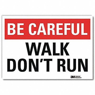 LYLE U71053RD10X7 Safety Decal 7 in x 10 in Reflective Sheeting