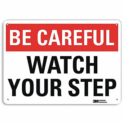 LYLE U71054NA14x10 Be Careful Sign 10 inx14 in Aluminum