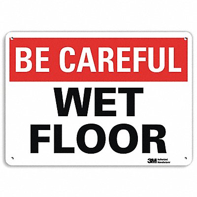 LYLE U71056NA14x10 Be Careful Sign 10 inx14 in Aluminum