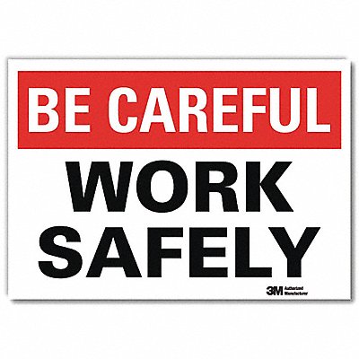 LYLE U71058RD10X7 Safety Decal 7 in x 10 in Reflective Sheeting