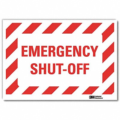 LYLE U71060RD14X10 Safety Decal 10x14in Reflective Sheeting