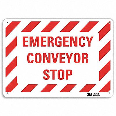 LYLE U71067NA10x7 Emergency Sign 7 in x 10 in Aluminum