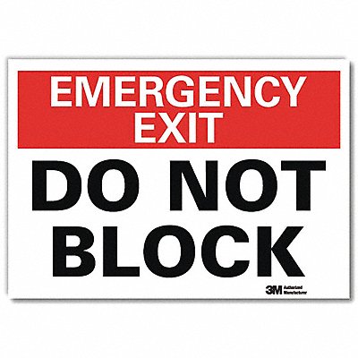 LYLE U71079RD14X10 Emrgncy Sign 10x14in Reflective Sheeting