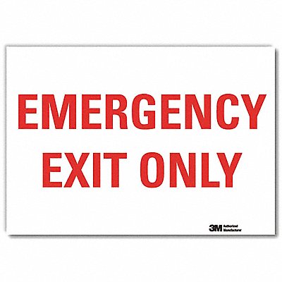 LYLE U71081RD7X5 Emergency Sign 5x7in Reflective Sheeting