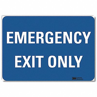 LYLE U71082RD14X10 Emergency Sign 10x14in Rflctive Sheeting
