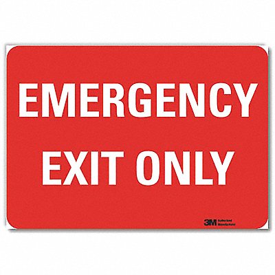 LYLE U71083RD10X7 Emrgncy Sign 7x10in Reflective Sheeting