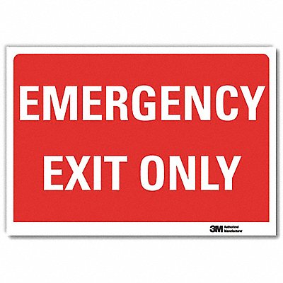 LYLE U71084RD10X7 Emrgncy Sign 7x10in Reflective Sheeting