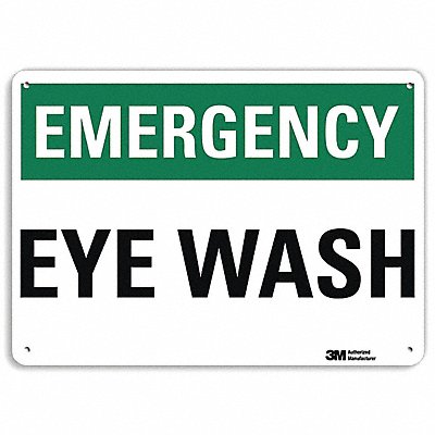 LYLE U71091NA10x7 Emergency Sign 7 in x 10 in Aluminum