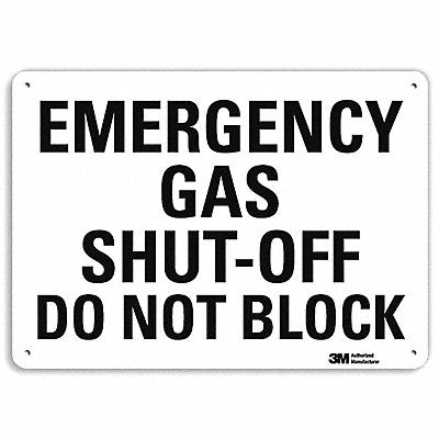 LYLE U71111RA14X10 Safety Sign 10 in x 14 in Aluminum