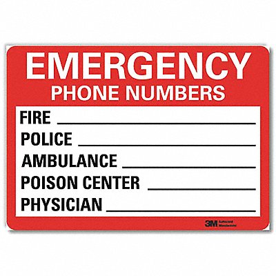 LYLE U71114RD7X5 Safety Decal 5x7in Reflective Sheeting