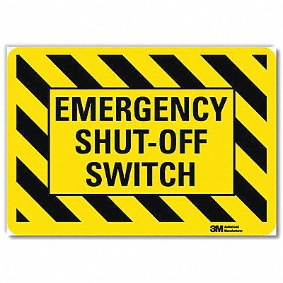 LYLE U71138RD10X7 Safety Decal 7x10in Reflective Sheeting