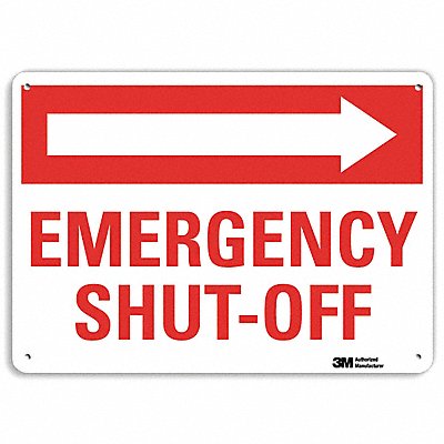 LYLE U71142RA14X10 Safety Sign 10 in x 14 in Aluminum