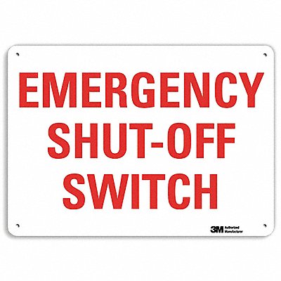 LYLE U71143RA10X7 Safety Sign 7 in x 10 in Aluminum