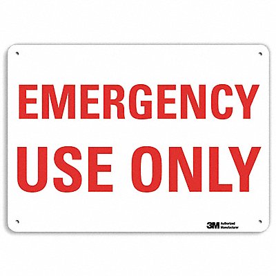 LYLE U71156RA10X7 Safety Sign 7 in x 10 in Aluminum