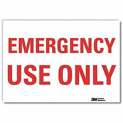 LYLE U71156RD10X7 Safety Decal 7x10in Reflective Sheeting