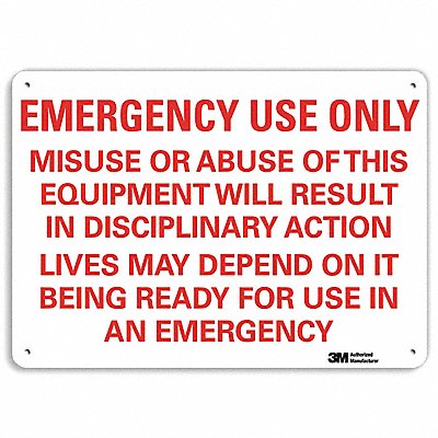 LYLE U71157RA10X7 Safety Sign 7 in x 10 in Aluminum