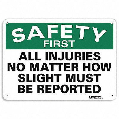 LYLE U71161RA10X7 Safety Sign 7 in x 10 in Aluminum