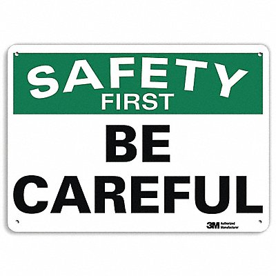 LYLE U71165RA10X7 Safety Sign 7 in x 10 in Aluminum