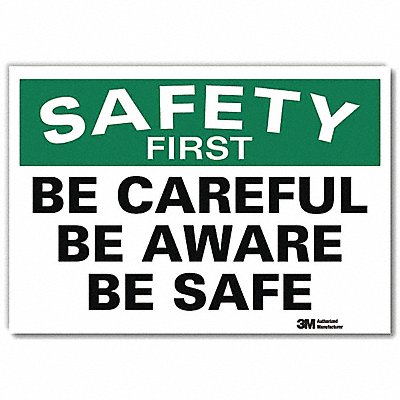LYLE U71166RD14X10 Safety Decal 10in x 14in Reflective Sheeting