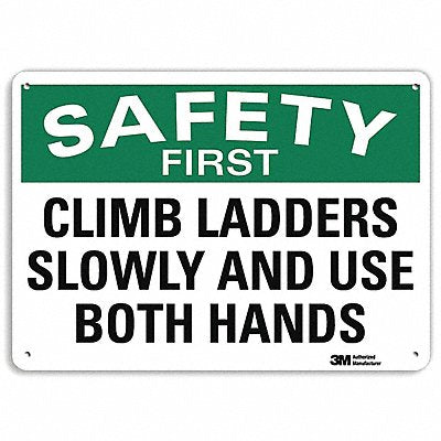 LYLE U71172RA10X7 Safety Sign 7 in x 10 in Aluminum