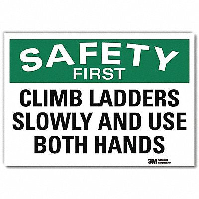 LYLE U71172RD14X10 Safety Decal 10in x 14in Reflective Sheeting