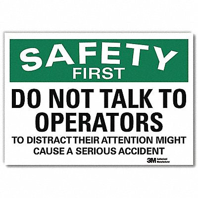 LYLE U71178RD14X10 Safety Decal 10in x 14in Reflective Sheeting