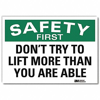 LYLE U71180RD7X5 Safety Decal 5 in x 7 in Reflective Sheeting