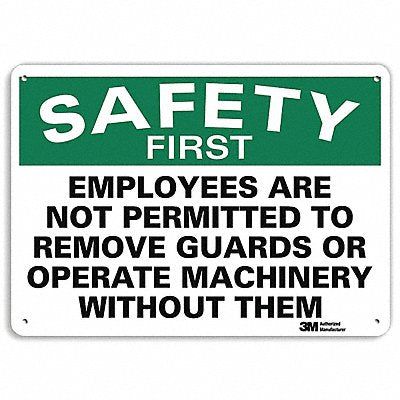 LYLE U71186RA10X7 Safety Sign 7 in x 10 in Aluminum