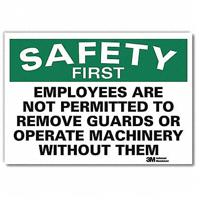 LYLE U71186RD10X7 Safety Decal 7 in x 10 in Reflective Sheeting