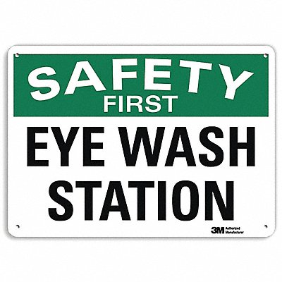 LYLE U71197NA10x7 Safety First Sign 7 in x 10 in Aluminum