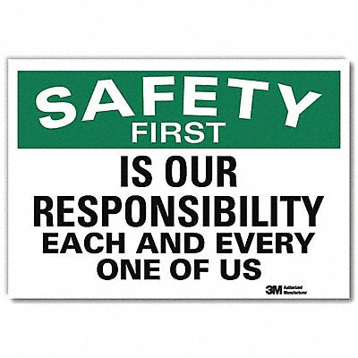 LYLE U71208RD10X7 Safety Decal 7 in x 10 in Reflective Sheeting