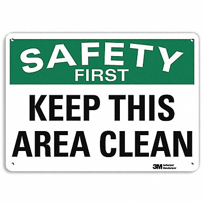 LYLE U71215RA10X7 Safety Sign 7 in x 10 in Aluminum
