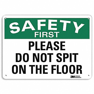 LYLE U71224RA14X10 Safety Sign 10 in x 14 in Aluminum