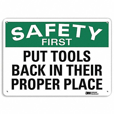 LYLE U71228RA10X7 Safety Sign 7 in x 10 in Aluminum
