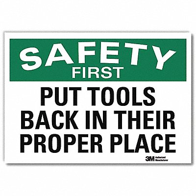 LYLE U71228RD10X7 Safety Decal 7x10in Reflective Sheeting
