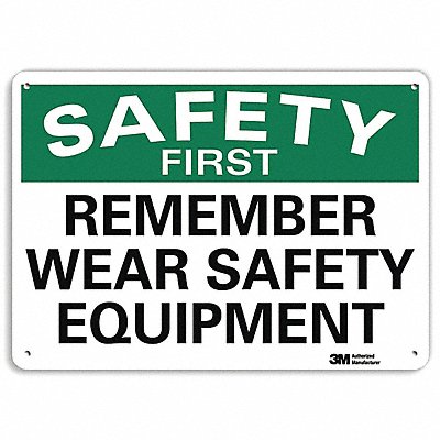 LYLE U71230RA10X7 Safety Sign 7 in x 10 in Aluminum