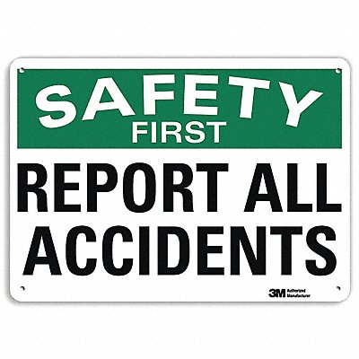 LYLE U71231RA14X10 Safety Sign 10 in x 14 in Aluminum