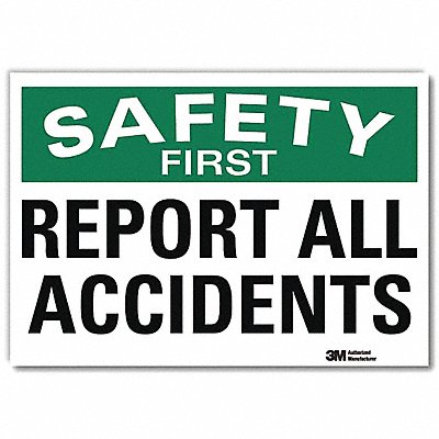 LYLE U71231RD7X5 Safety Decal 5 in x 7 in Reflective Sheeting
