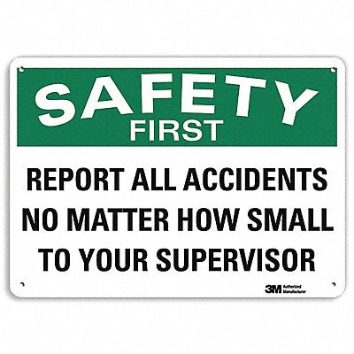 LYLE U71234RA10X7 Safety Sign 7 in x 10 in Aluminum