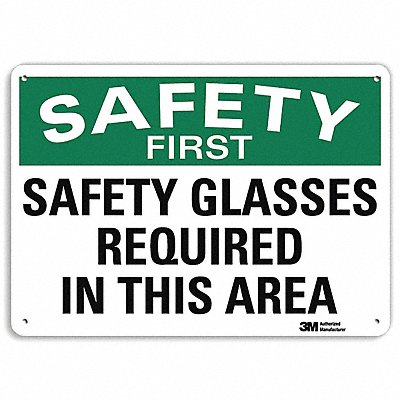 LYLE U71241RA10X7 Safety Sign 7 in x 10 in Aluminum