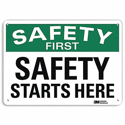 LYLE U71246RA10X7 Safety Sign 7 in x 10 in Aluminum
