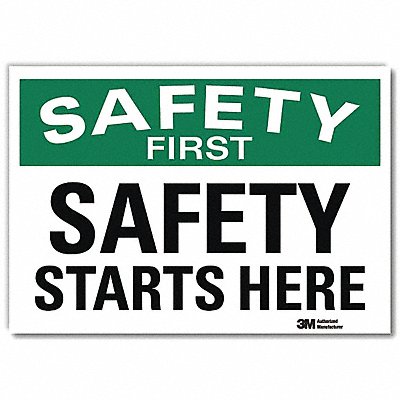 LYLE U71246RD14X10 Safety Decal 10in x 14in Reflective Sheeting