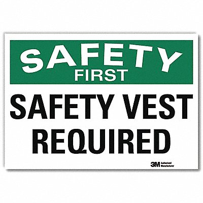LYLE U71247RD14X10 Safety Sign 10inx14inReflective Sheeting