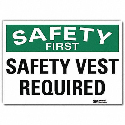 LYLE U71248RD14X10 Safety Sign 10inx14inReflective Sheeting