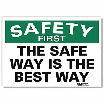 LYLE U71252RD14X10 Safety Decal 10in x 14in Reflective Sheeting