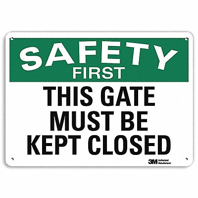 LYLE U71257RA14X10 Safety Sign 10 in x 14 in Aluminum