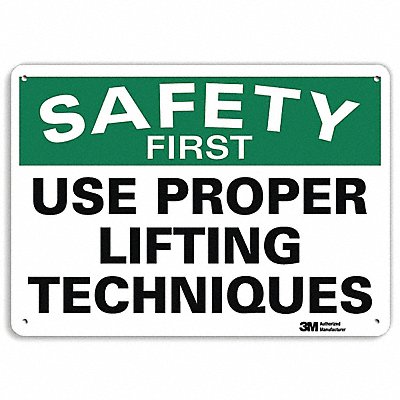 LYLE U71261RA10X7 Safety Sign 7 in x 10 in Aluminum