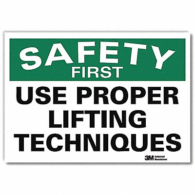 LYLE U71261RD7X5 Safety Decal 5inx7in Reflective Sheeting