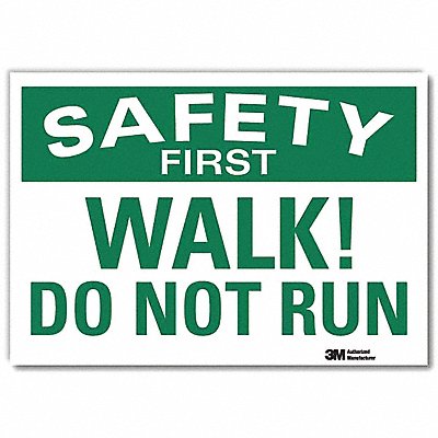 LYLE U71263RD7X5 Safety Decal 5 in x 7 in Reflective Sheeting